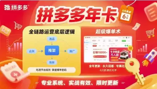 拼多多年卡，拼多多全链路运营底层逻辑，超级爆单术【更新10月】-鑫梵淘