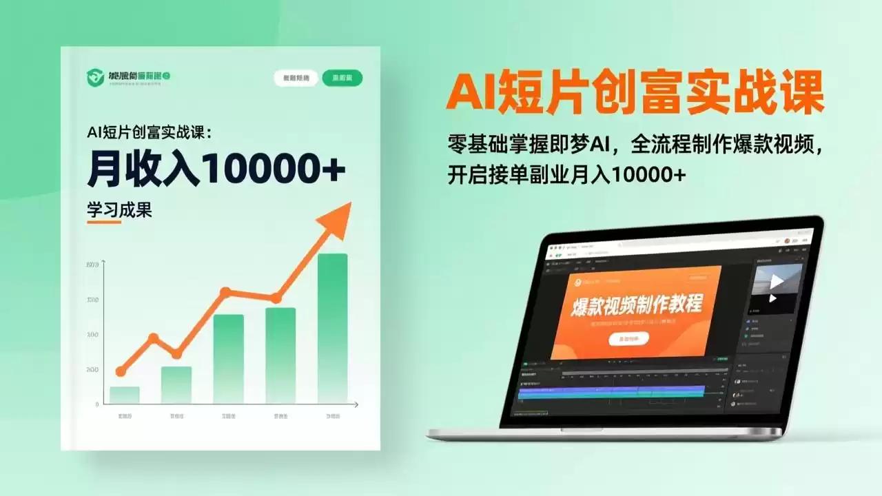 AI短片创富实战课：零基础掌握即梦AI，全流程制作爆款视频，开启接单副业月入10000+(更新-鑫梵淘