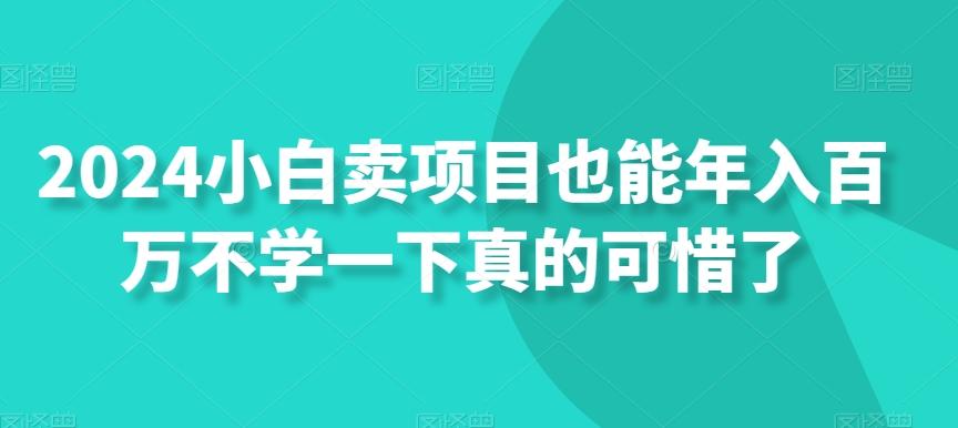 2024小白卖项目也能年入百万不学一下真的可惜了-鑫梵淘