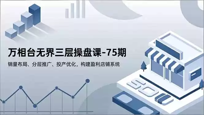 万相台无界三层操盘课-75期，销量布局、分层推广、投产优化，构建盈利店铺系统-鑫梵淘