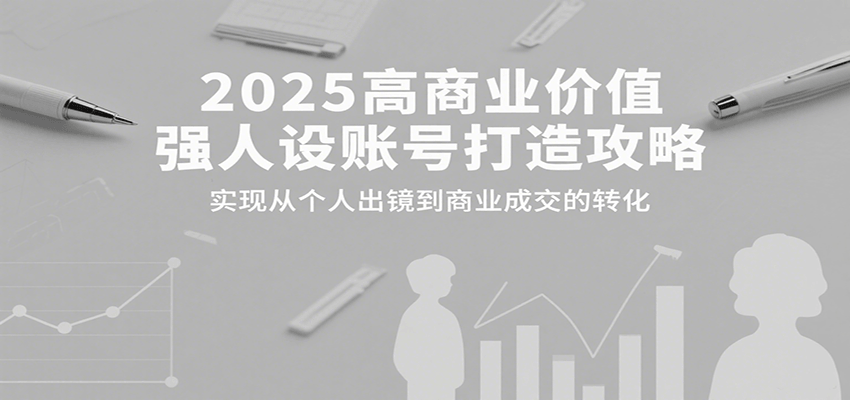 2025高商业价值强人设账号打造攻略，实现从个人出镜到商业成交的转化-鑫梵淘