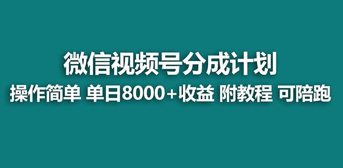 【蓝海项目】视频号分成计划最新玩法，单天收益8000+，附玩法教程，24年...-鑫梵淘