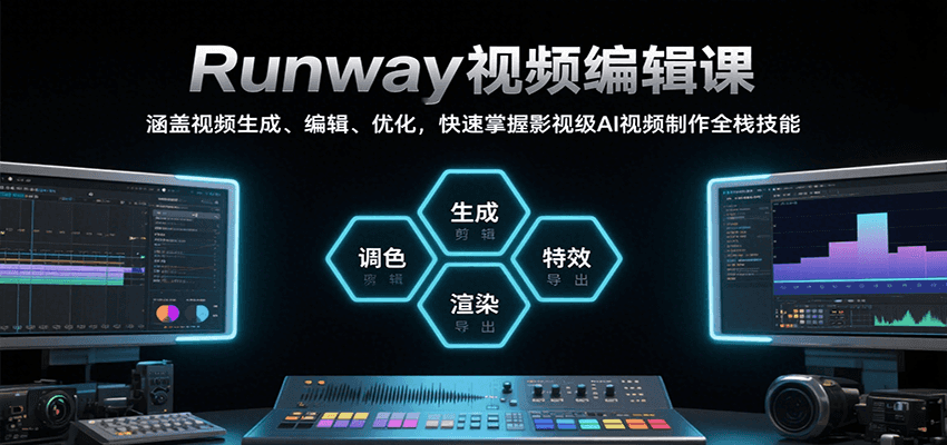 Runway视频编辑课，涵盖视频生成、编辑、优化，快速掌握影视级AI视频制作全栈技能-鑫梵淘