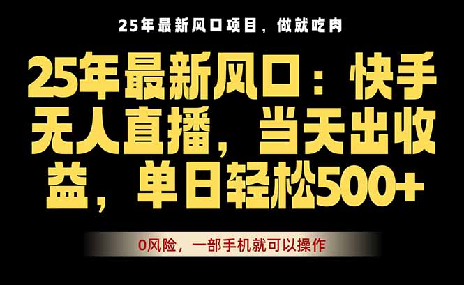 25年最新无人直播玩法，当天秒出单，一部手机就可操作-鑫梵淘