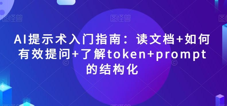 AI提示术入门指南：读文档+如何有效提问+了解token+prompt的结构化【揭秘】-鑫梵淘