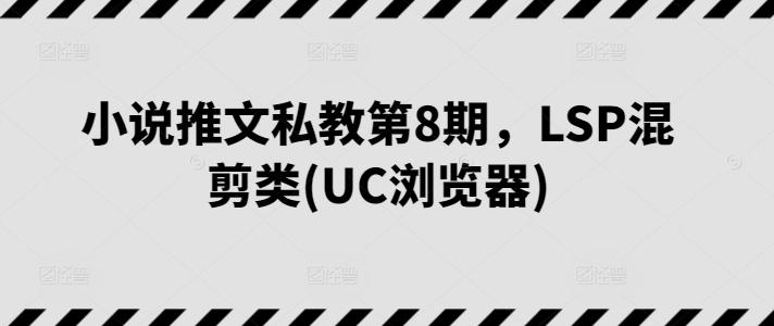 小说推文私教第8期，LSP混剪类(UC浏览器)-鑫梵淘