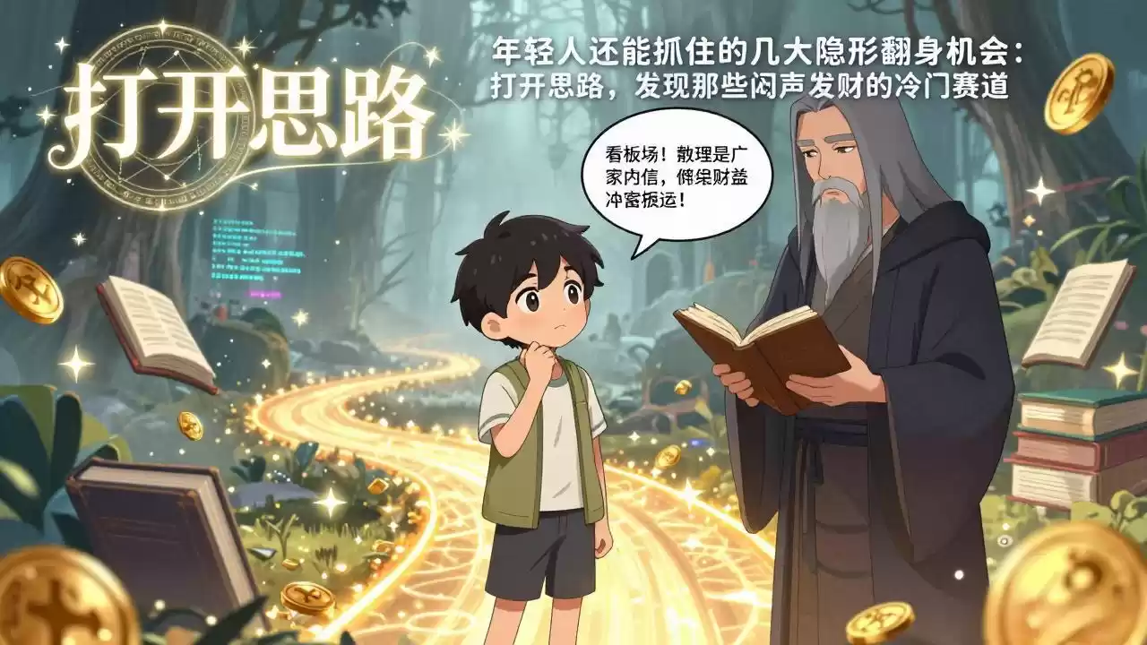 付费文1+2：年轻人还能抓住的几大隐形翻身机会：打开思路，发现那些闷声发财的冷门赛道-鑫梵淘