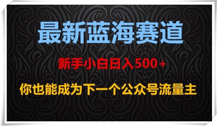 最新蓝海赛道，新手小白日入500+，你也能成为下一个公众号流量主【揭秘】-鑫梵淘