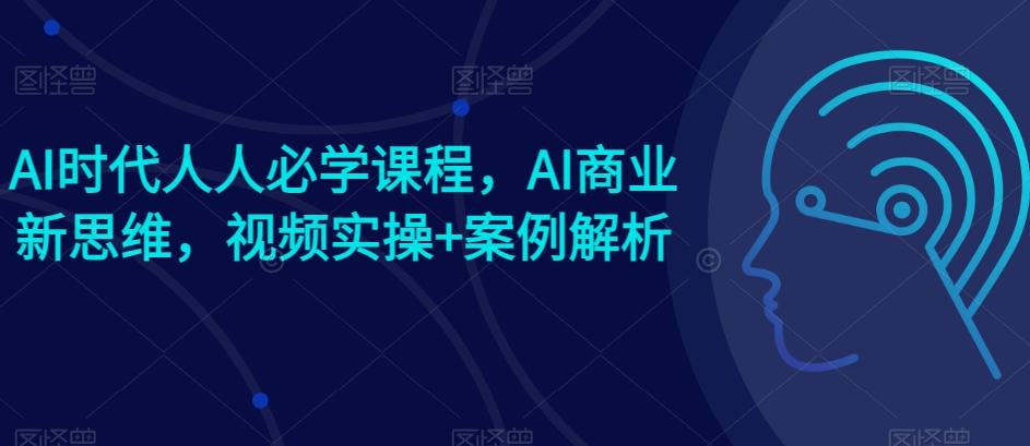 AI时代人人必学课程，AI商业新思维，视频实操+案例解析【赠AI商业爆款案例】-鑫梵淘