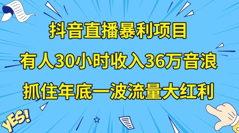 抖音直播暴利项目，有人30小时收入36万音浪，公司宣传片年会视频制作，抓住年底一波流量大红利【揭秘】-鑫梵淘