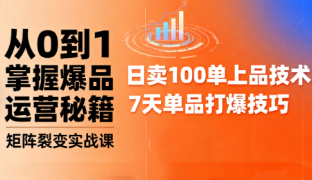 抖音小店爆品打造与矩阵裂变实战课-鑫梵淘