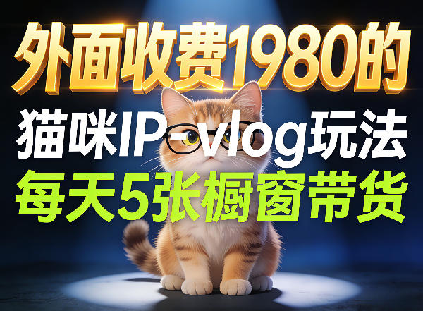 宠物赛道猫咪IP-vlog玩法，26条视频涨粉29W，每天5张橱窗带货拆解-鑫梵淘