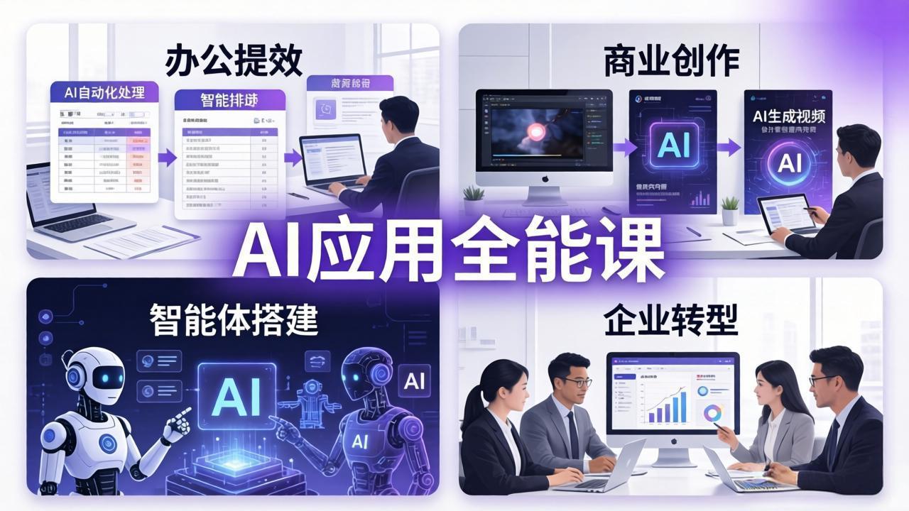 AIGC 应用全能课：办公提效、商业创作、智能体搭建、企业转型，一站式学会AI应用-鑫梵淘