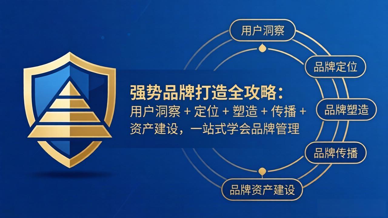 强势品牌打造全攻略：用户洞察 + 定位 + 塑造 + 传播 + 资产建设，一站式学会品牌管理-鑫梵淘