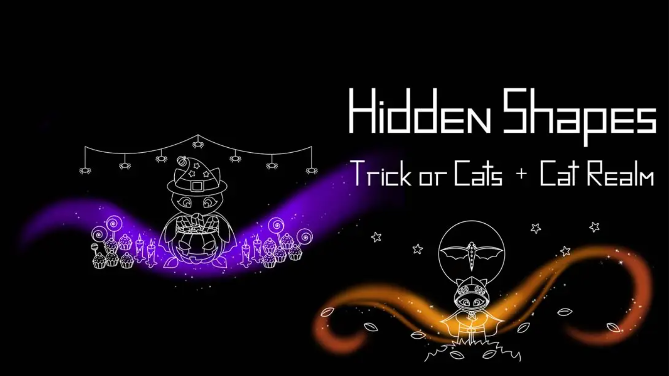 【美版】隐藏形状:猫界+捣蛋猫 Hidden Shapes: Cat Realm + Trick Or Cats 英语-鑫梵淘