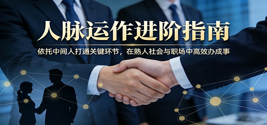 付费文章：人脉运作进阶指南，依托中间人打通关键环节，在熟人社会与职场中高效办成事-鑫梵淘
