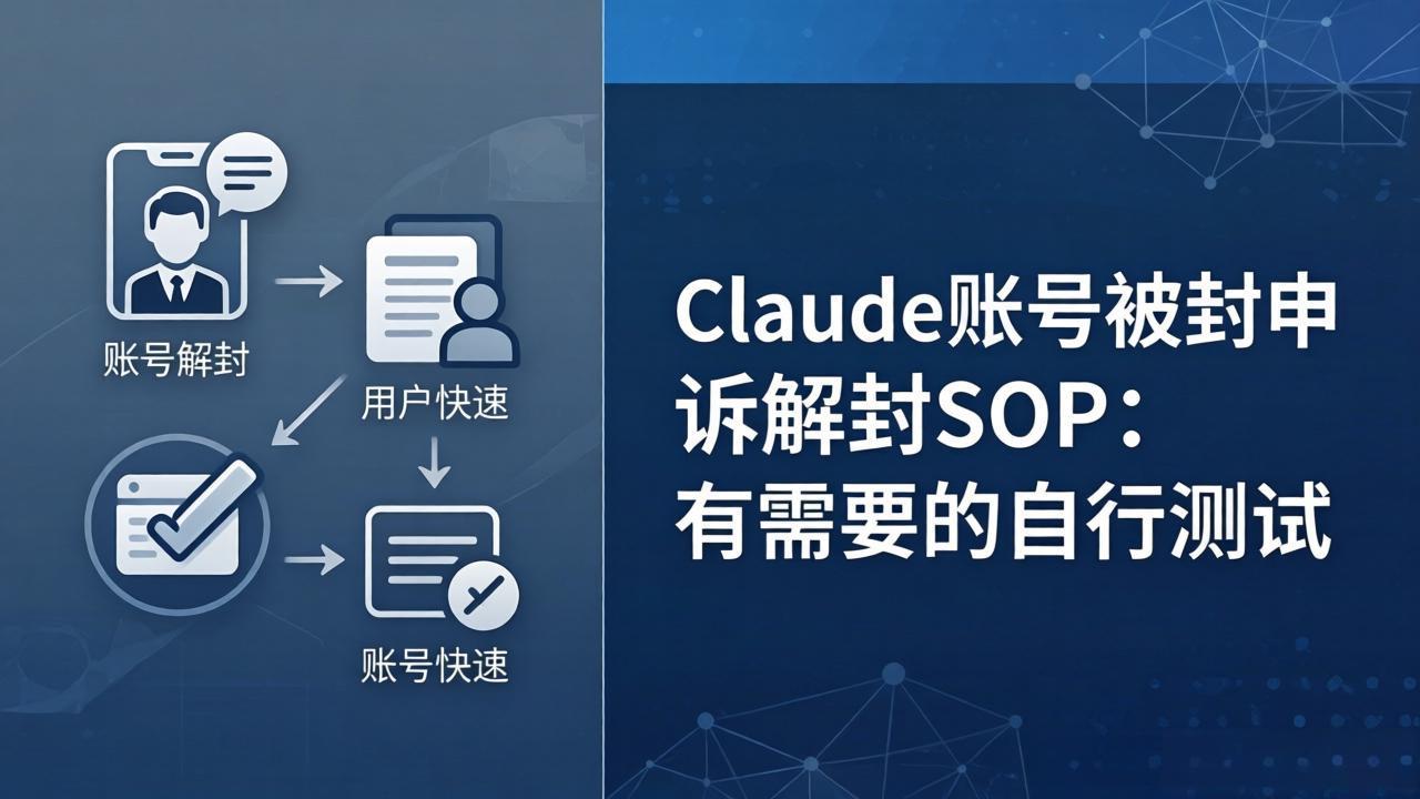 Claude账号被封申诉解封SOP：有需要的自行测试-鑫梵淘