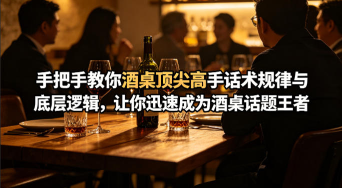 付费文章：手把手教你酒桌顶尖高手话术规律与底层逻辑，让你迅速成为酒桌话题王者(二十年全网独家经验分享)-鑫梵淘