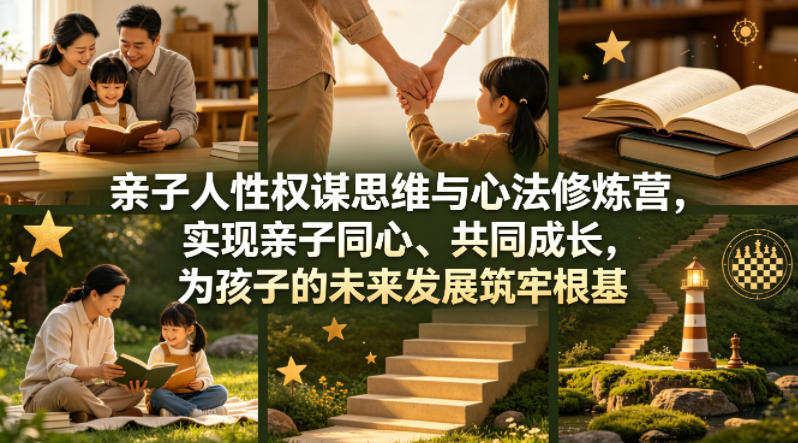 亲子人性权谋思维与心法修炼营，实现亲子同心、共同成长，为孩子的未来发展筑牢根基【音频】-鑫梵淘