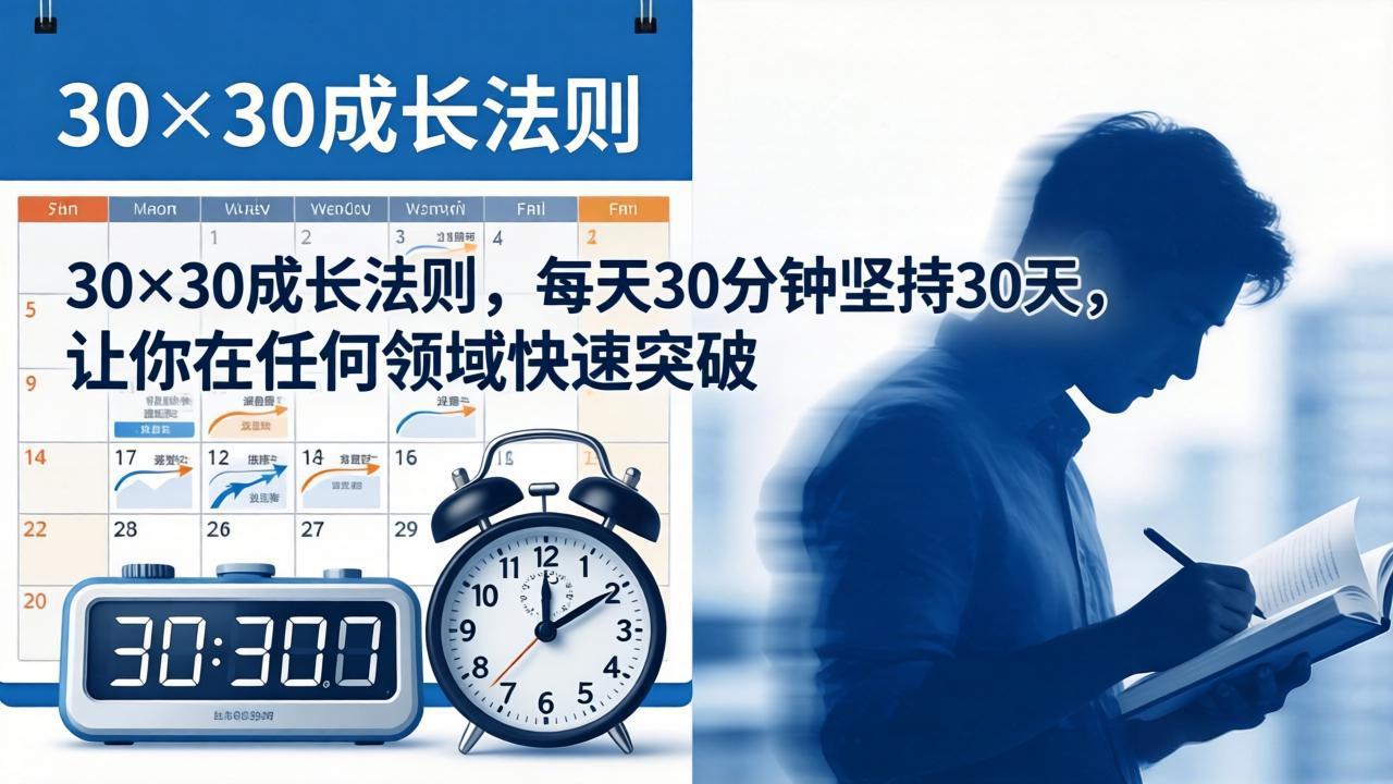 付费文章：30×30成长法则，每天30分钟坚持30天，让你在任何领域快速突破-鑫梵淘