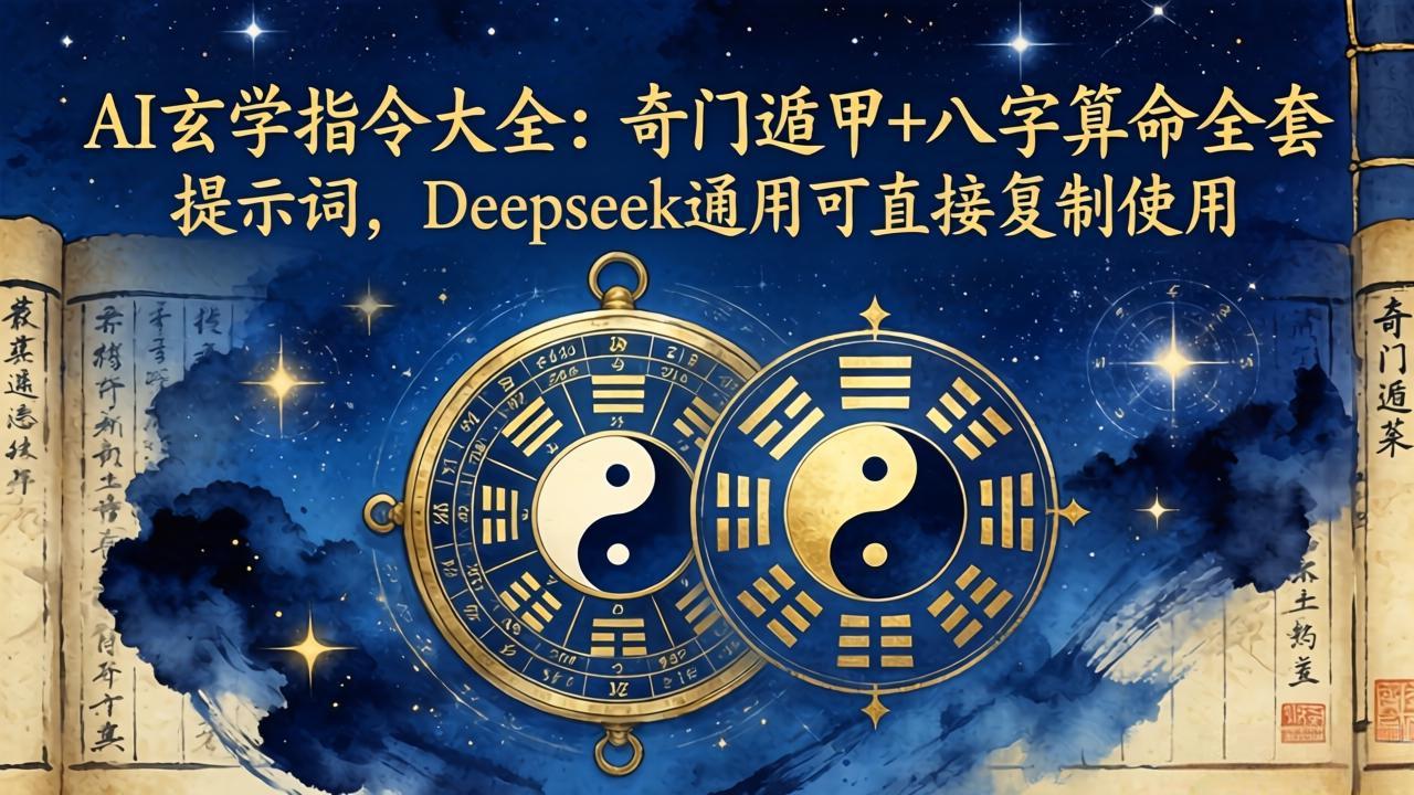 AI玄学指令大全：奇门遁甲+八字算命全套提示词，Deepseek通用可直接复制使用-鑫梵淘