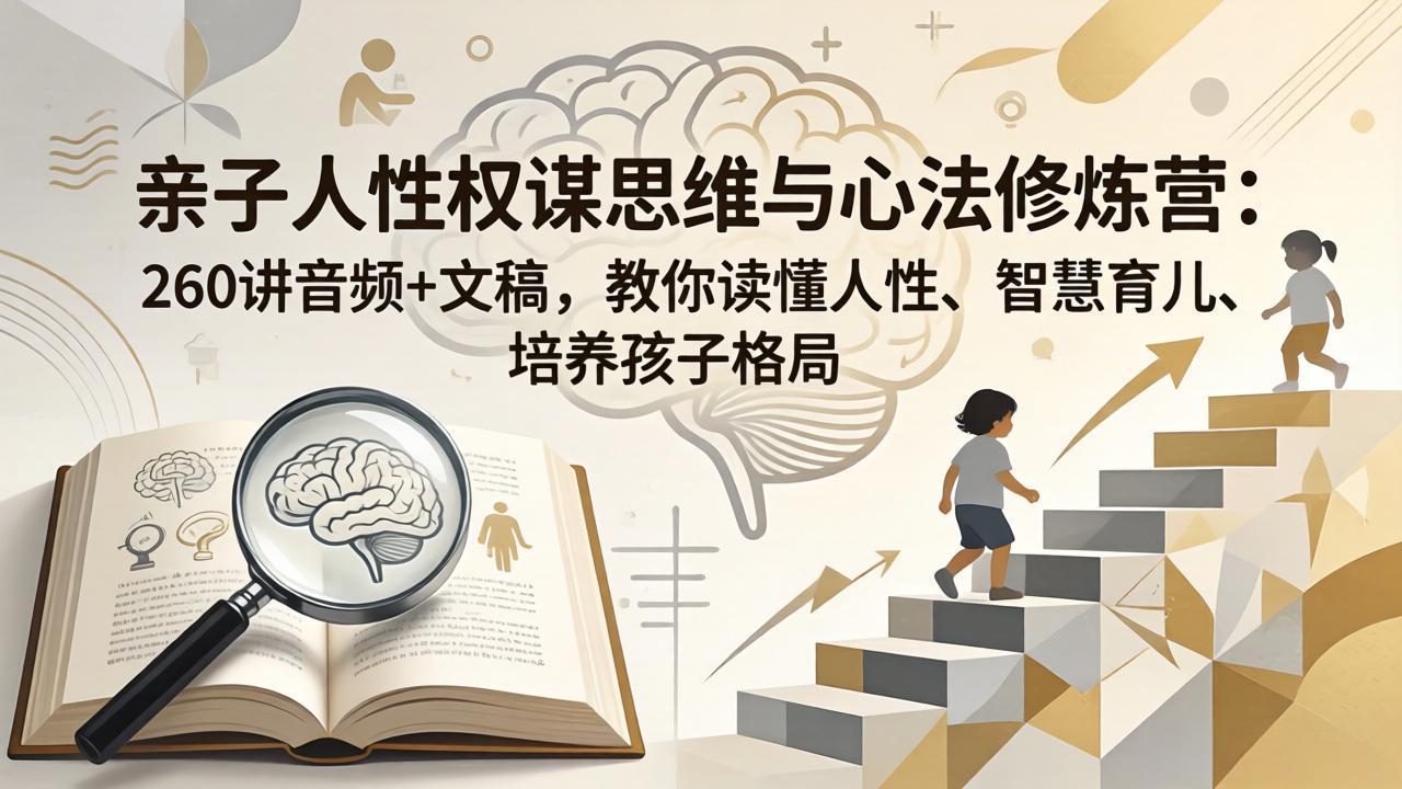 亲子人性权谋思维与心法修炼营：260讲音频+文稿，教你读懂人性、智慧育儿、培养孩子格局-鑫梵淘