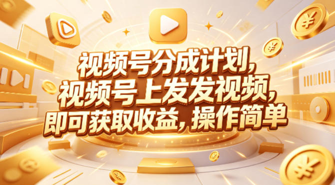 视频号分成计划，599元众筹的Red团队课程，视频号上发发视频，即可获取收益，操作简单-鑫梵淘
