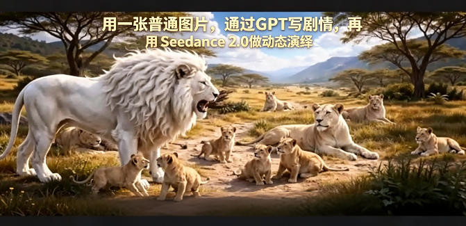 用一张普通图片，通过GPT写剧情，再用Seedance 2.0做动态演绎，居然能生成迪士尼风格搞笑动画-鑫梵淘