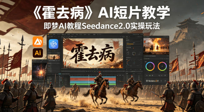 《霍去病》AI短片教学，即梦AI教程Seedance2.0实操玩法-鑫梵淘