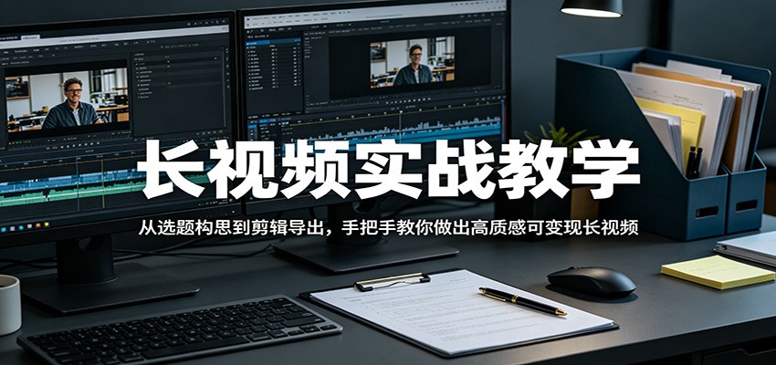 长视频实战教学，从选题构思到剪辑导出，手把手教你做出高质感可变现长视频-鑫梵淘