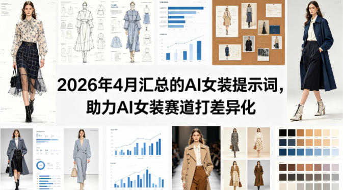 2026年4月汇总的AI女装提示词，助力AI女装赛道打差异化-鑫梵淘