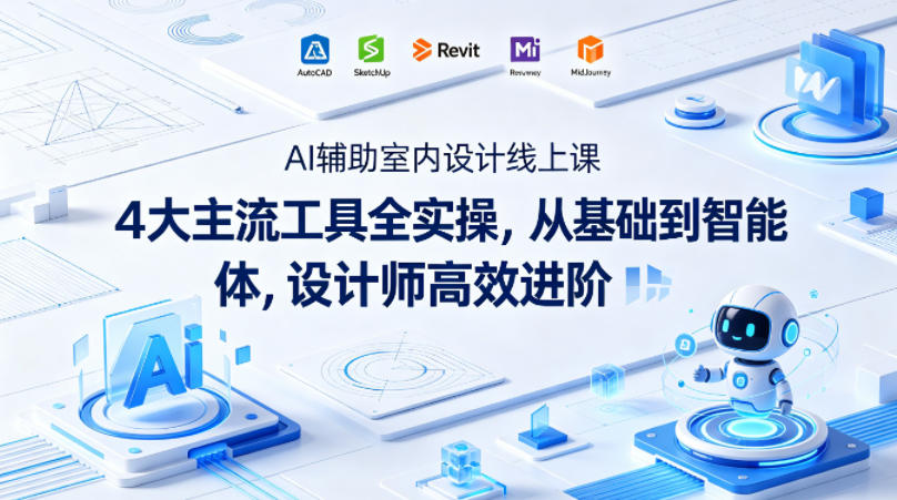 AI辅助室内设计线上课｜4大主流工具全实操，从基础到智能体，设计师高效进阶-鑫梵淘