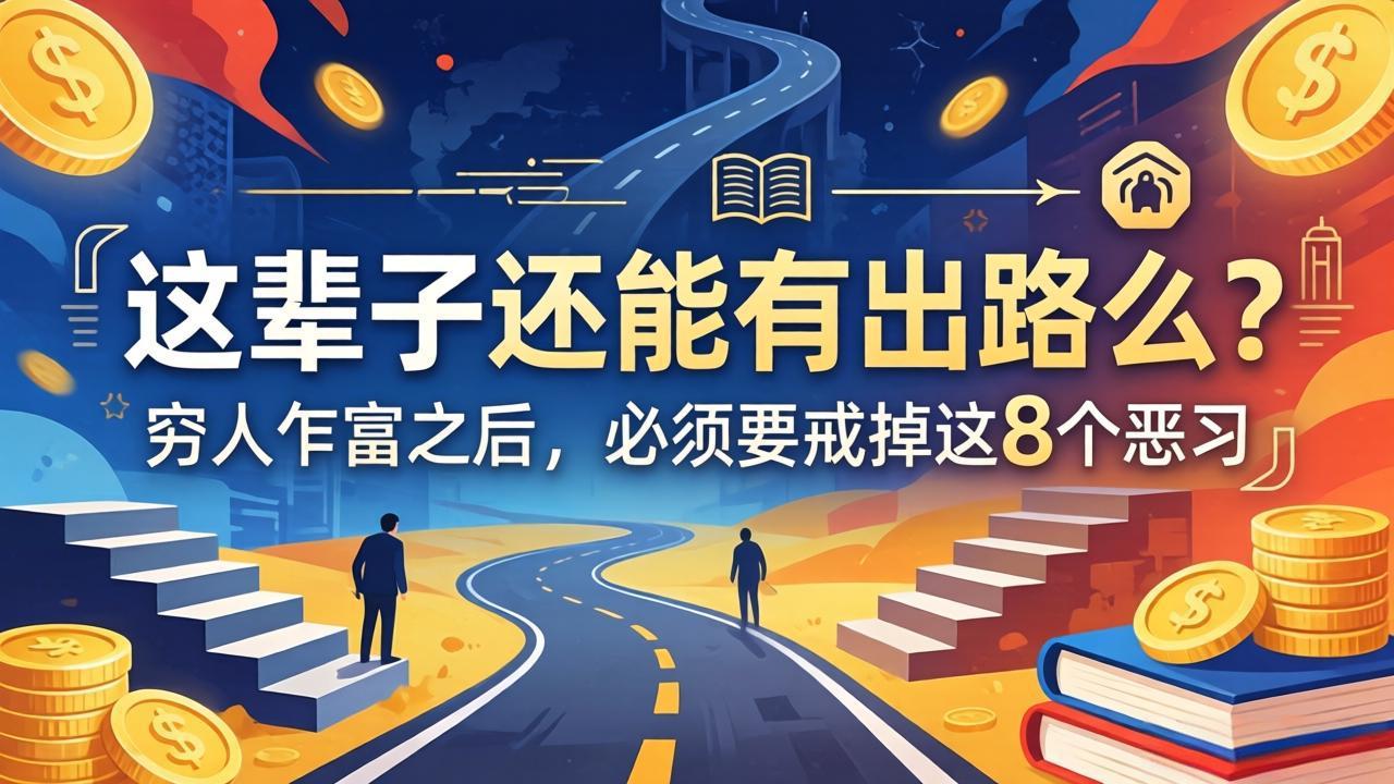 关于人生两篇付费文章【这辈子还能有出路么？】【穷人乍富之后，必须要戒掉这8个恶习】-鑫梵淘