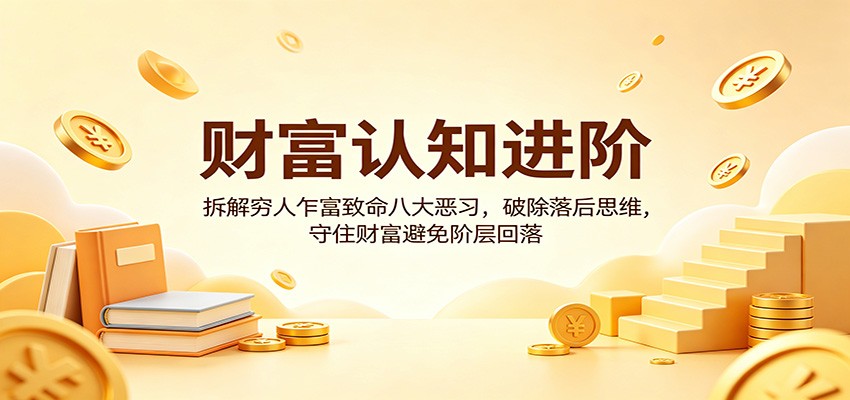 财富认知进阶：拆解穷人乍富致命八大恶习，破除落后思维，守住财富避免阶层回落-鑫梵淘