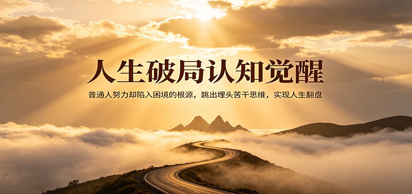 人生破局认知觉醒，普通人努力却陷入困境的根源，跳出埋头苦干思维，实现人生翻盘-鑫梵淘