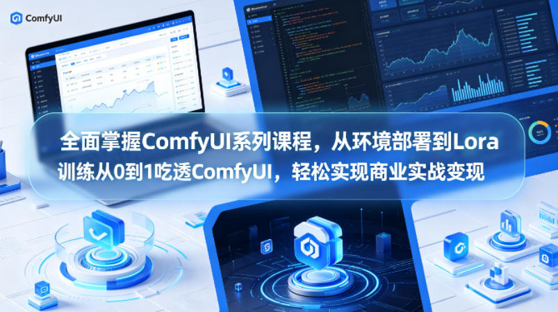 全面掌握ComfyUI系列课程，从环境部署到Lora训练从0到1吃透ComfyUI，轻松实现商业实战变现-鑫梵淘