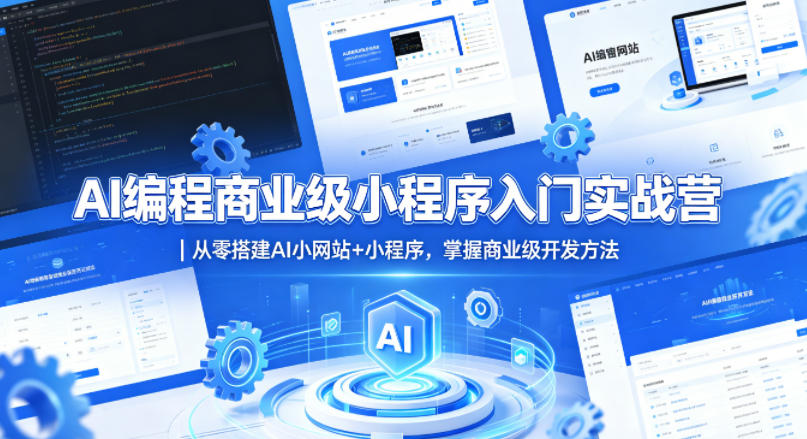 AI编程商业级小程序入门实战营｜从零搭建AI小网站+小程序，掌握商业级开发方法-鑫梵淘