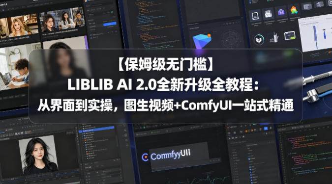 【保姆级无门槛】LIBLIB AI 2.0全新升级全教程：从界面到实操，图生视频+ComfyUI一站式精通-鑫梵淘