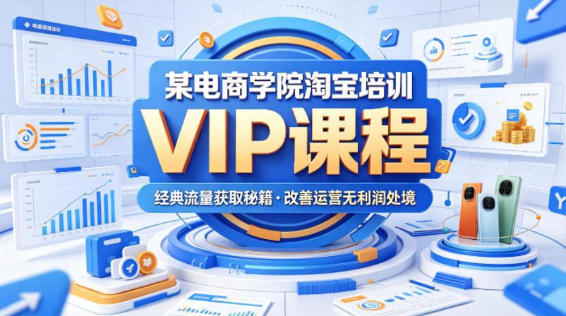 某电商学院淘宝培训VIP课程，各种经典有用的流量获取秘籍，改善运营产品没利润的处境(2026年5月)-鑫梵淘