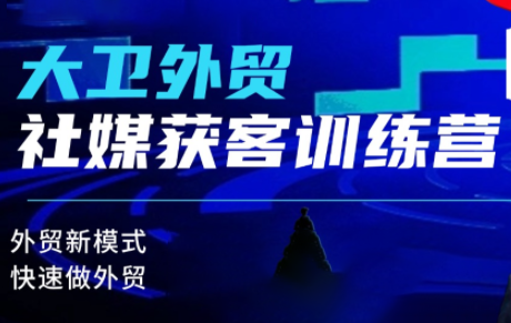 大卫老师·外贸社媒获客独家训练营(更新4月)-鑫梵淘