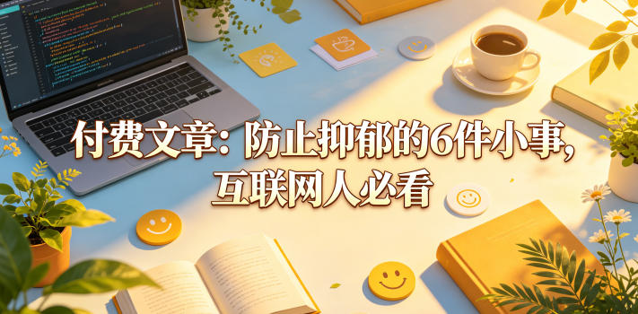 付费文章：防止抑郁的6件小事，互联网人必看！-鑫梵淘