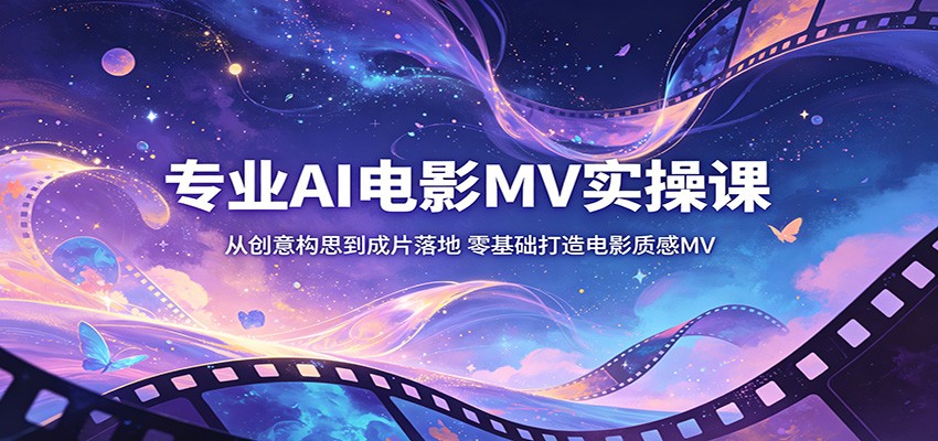 专业AI电影MV实操课：从创意构思到成片落地，零基础打造电影质感MV-鑫梵淘