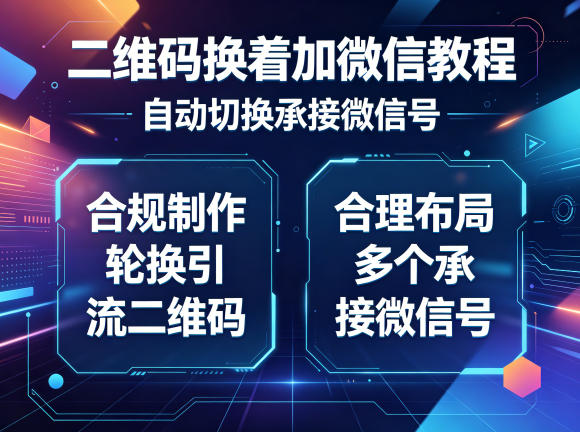 二维码换着加微信教程，自动切换承接微信号，合规制作轮换引流二维码，合理布局多个承接微信号-鑫梵淘