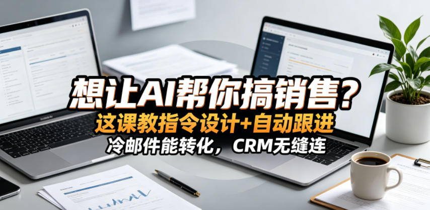 想让AI帮你搞销售？这课教指令设计+自动跟进，冷邮件能转化，CRM无缝连！【原创双语字幕】-鑫梵淘