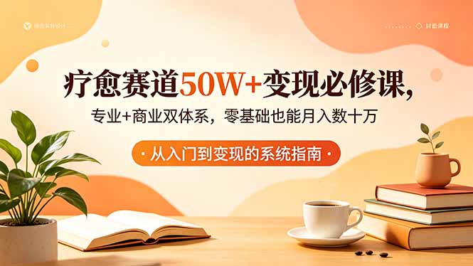 疗愈赛道50W+变现必修课，专业+商业双体系，零基础也能月入数十万-鑫梵淘