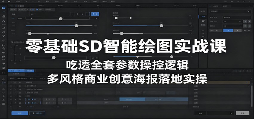 零基础SD智能绘图实战课：吃透全套参数操控逻辑，多风格商业创意海报落地实操-鑫梵淘