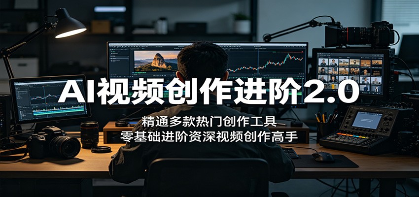 AI视频创作进阶2.0：精通多款热门创作工具，零基础进阶资深视频创作高手-鑫梵淘