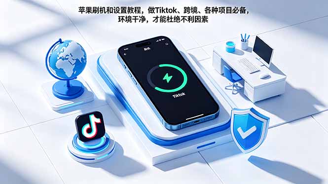 苹果刷机和设置教程，做Tiktok、跨境、各种项目必备，环境干净，才能杜绝不利因素-鑫梵淘
