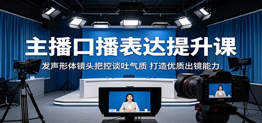 主播口播表达提升课：发声形体镜头把控谈吐气质，打造优质出镜能力-鑫梵淘