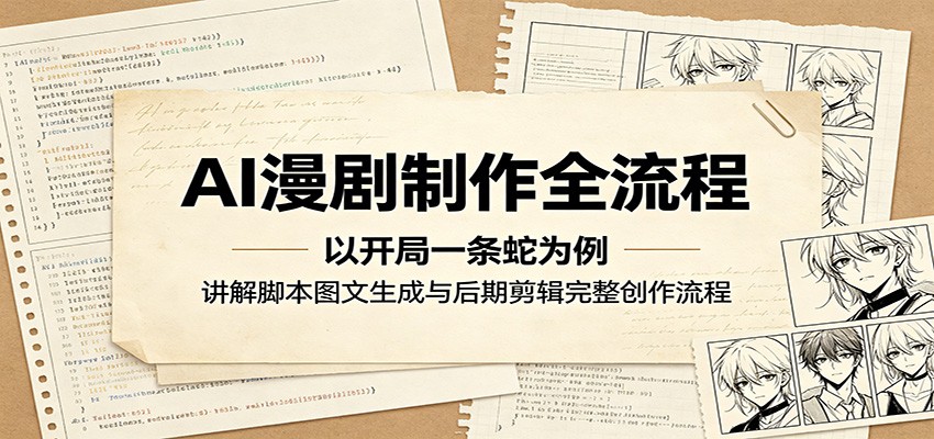 AI漫剧制作全流程：以开局一条蛇为例，讲解脚本图文生成与后期剪辑完整创作流程-鑫梵淘